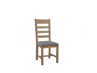 Cotswold Upholstered slat back chair (grey check)