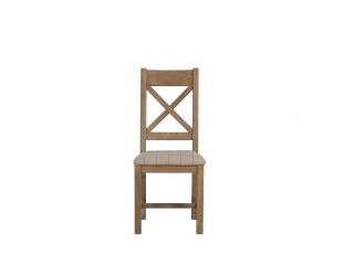 Cotswold Upholstered cross back chair (natural check)