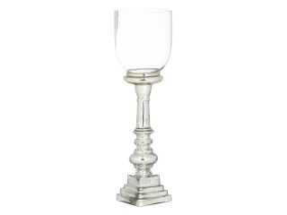 Mercury Effect glass top tall candle holder