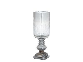 Accessories Smoked midnight glass candle holder