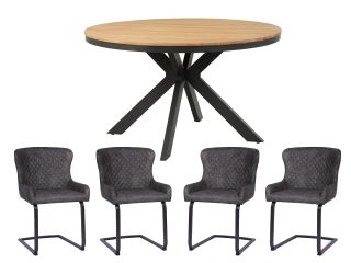 Flexa (Oak) Table + 4 chairs