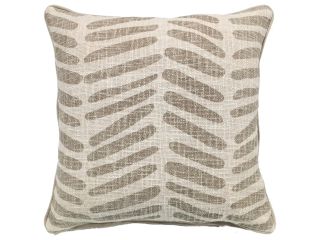 Cushions (New) Broken line print - loose weave taupe (45x45)