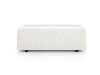 Tignes Rectangular glass top table - type C Fabric