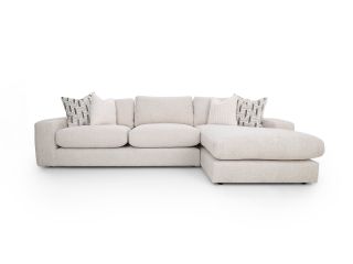Starck Extra large chaise sofa (lhf arm/rhf chaise) (wooden arms) - type C