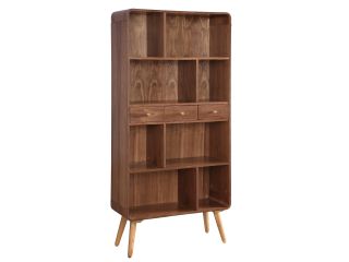 Arial Wide bookcase (walnut)