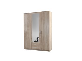 Osaka 1.35 mirror wardrobe (oak finish)