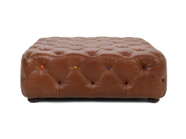 Romulus Full cube stool - type Leather