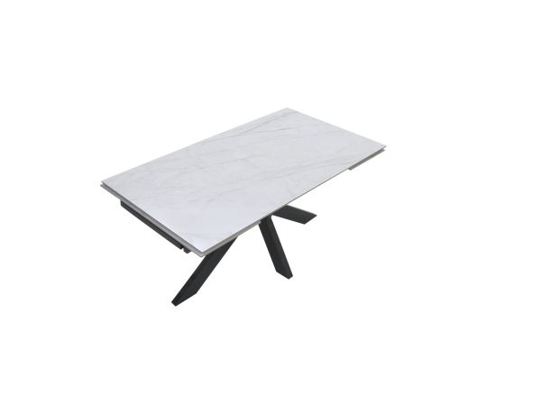 Charlotte Extending dining table (160/240cm) (Glossy Light Grey)