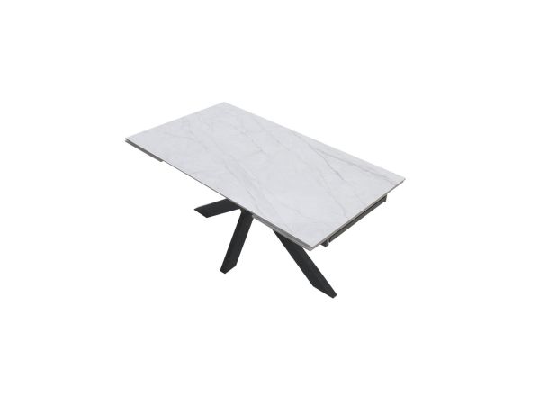 Charlotte Extending dining table (160/240cm) (Glossy Light Grey)