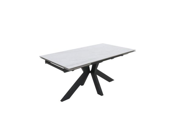 Charlotte Extending dining table (160/240cm) (Glossy Light Grey)