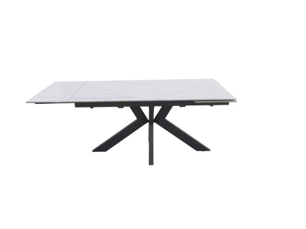 Charlotte Extending dining table (160/240cm) (Glossy Light Grey)
