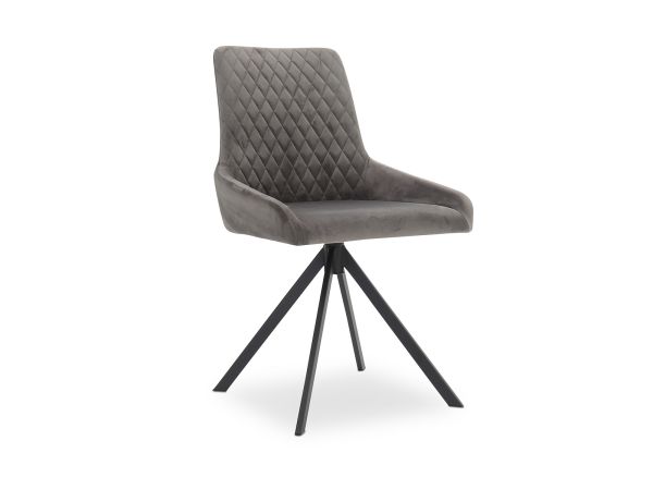 Greta Dining chair (grey velvet)