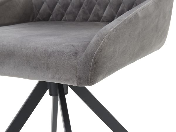 Greta Dining chair (grey velvet)