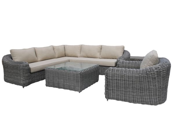 Horsham Large corner sofa and chair with table