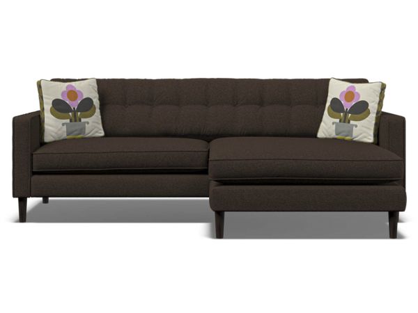 Ebben Chaise sofa (rhf) Premium Plain - Select your foot colour: Walnut 92124
