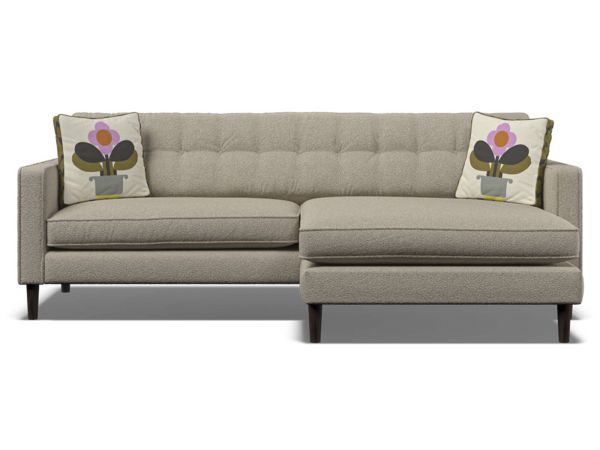 Ebben Chaise sofa (rhf) Premium Plain - Select your foot colour: Walnut 92124