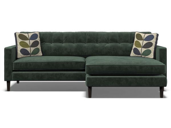 Ebben Chaise sofa (rhf) Premium Plain - Select your foot colour: Walnut 92124