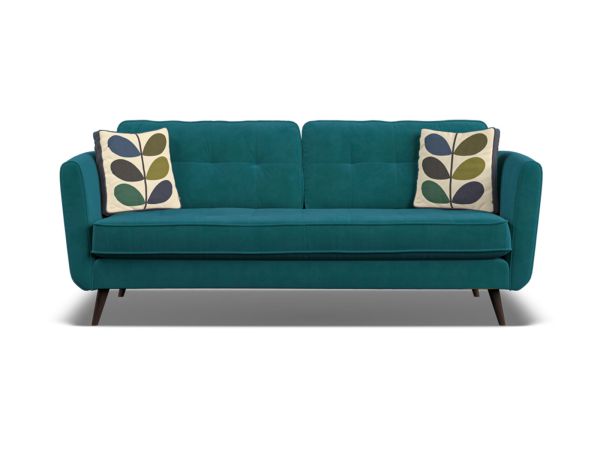 Ivy Large sofa Premium Plain - Fabric combination: Delphi Teal. Multi Stem Rockpool accent 94615
