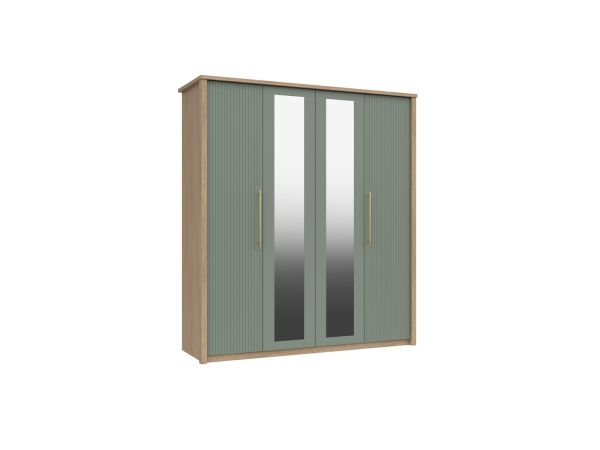 Salisbury 4 door wardrobe with 2 mirrors