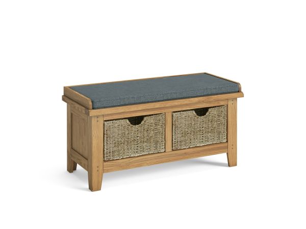 Mellion Hallway bench with basket