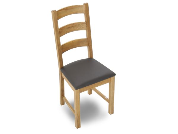 Winchester Ladder back dining chair (brown pu)