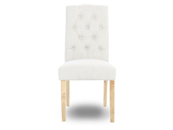 Alderminster Buttoned back dining chairs Natural