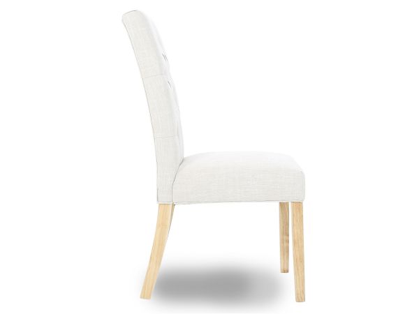 Alderminster Buttoned back dining chairs Natural