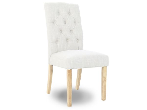 Alderminster Buttoned back dining chairs Natural