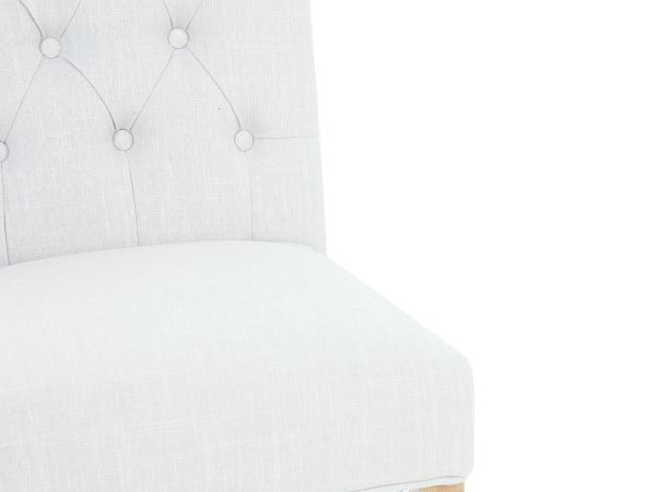 Alderminster Buttoned back dining chairs Natural