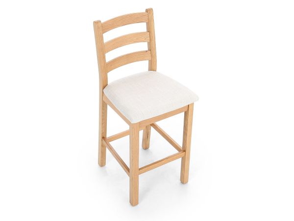 Alderminster Bar stool with beige cushion