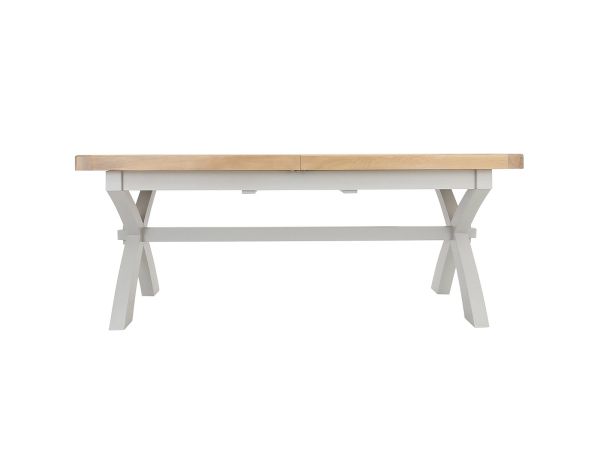 Andover Cross leg extending dining table (200/245cm) (taupe)