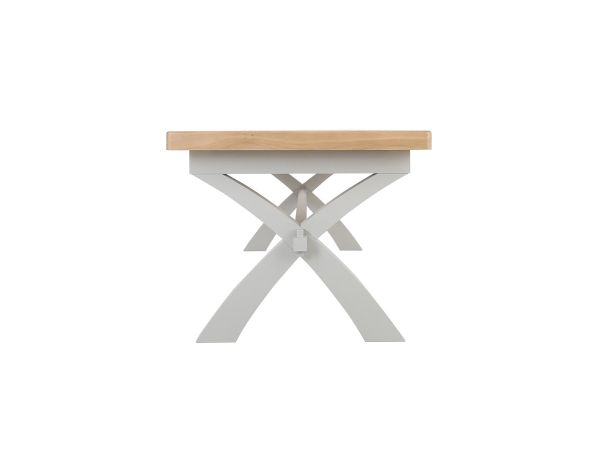 Andover Cross leg extending dining table (200/245cm) (taupe)