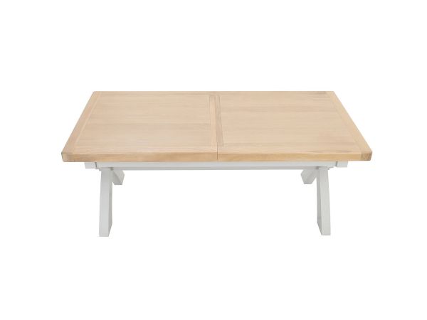 Andover Cross leg extending dining table (200/245cm) (taupe)