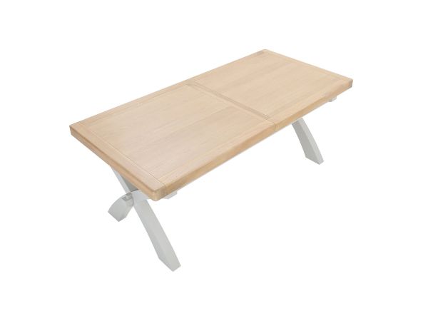 Andover Cross leg extending dining table (200/245cm) (taupe)