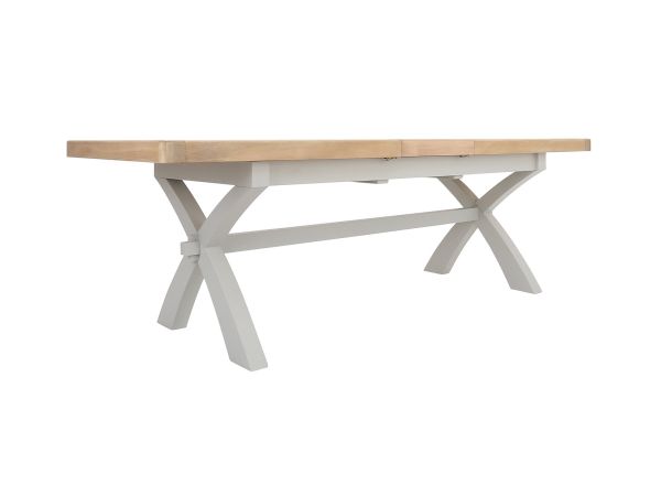 Andover Cross leg extending dining table (200/245cm) (taupe)