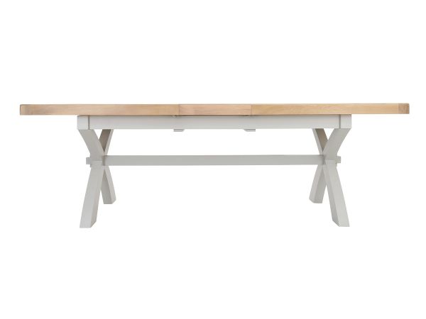 Andover Cross leg extending dining table (200/245cm) (taupe)