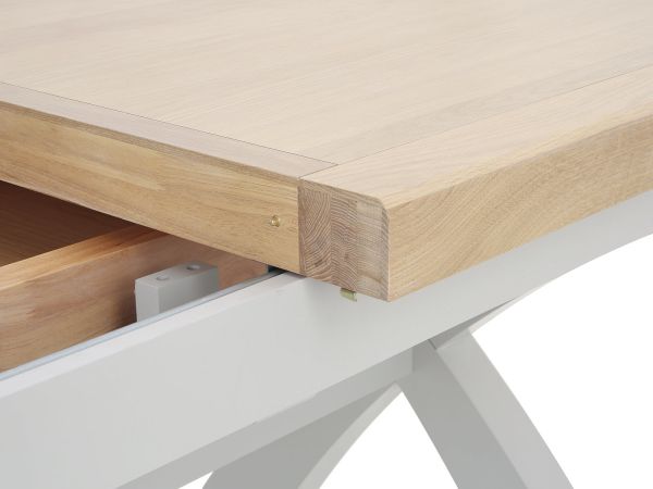 Andover Cross leg extending dining table (200/245cm) (taupe)