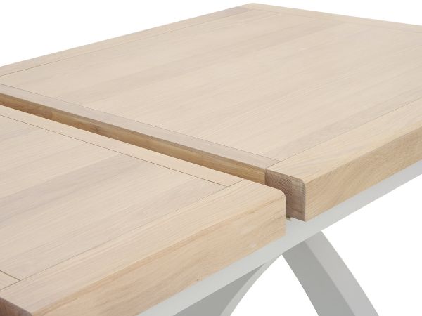 Andover Cross leg extending dining table (200/245cm) (taupe)