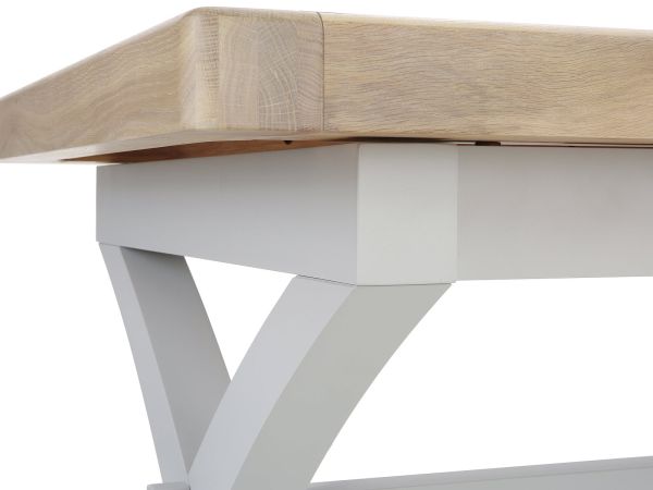 Andover Cross leg extending dining table (200/245cm) (taupe)