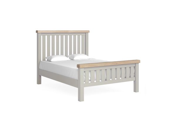 Andover Double slatted bed (taupe)