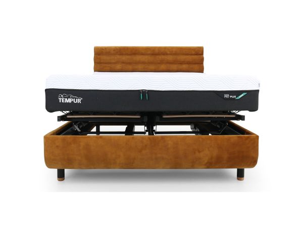 Arc 180 x 200cm super king adjustable bed with Vectra headboard Gold