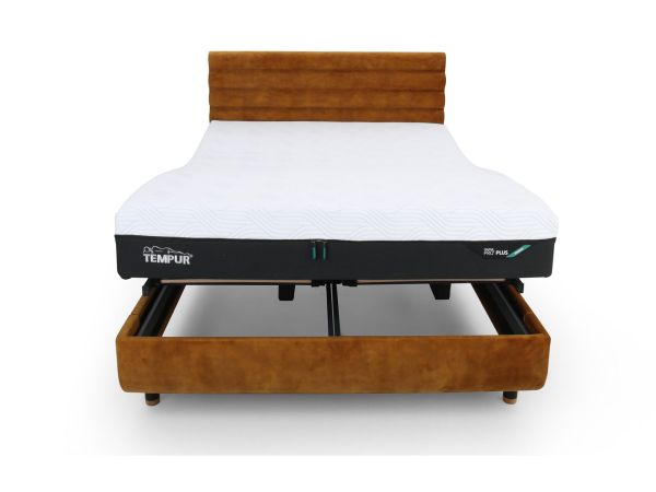 Arc 180 x 200cm super king adjustable bed with Vectra headboard Gold