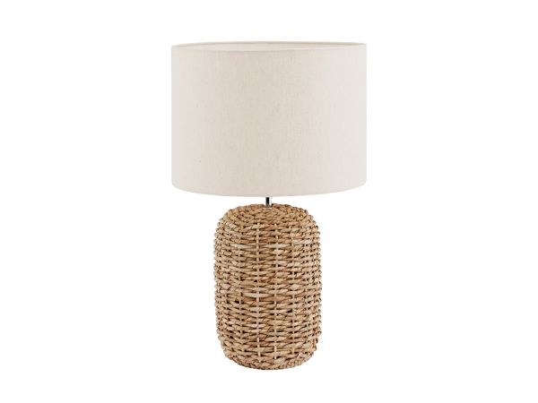 Acer Natural woven tall table lamp