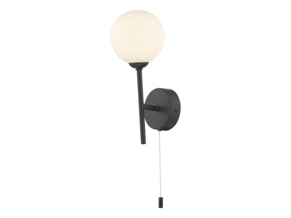 Cohen Wall light (matt black opal glass)
