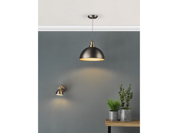 Governor Pendant (antique chrome/antique brass)