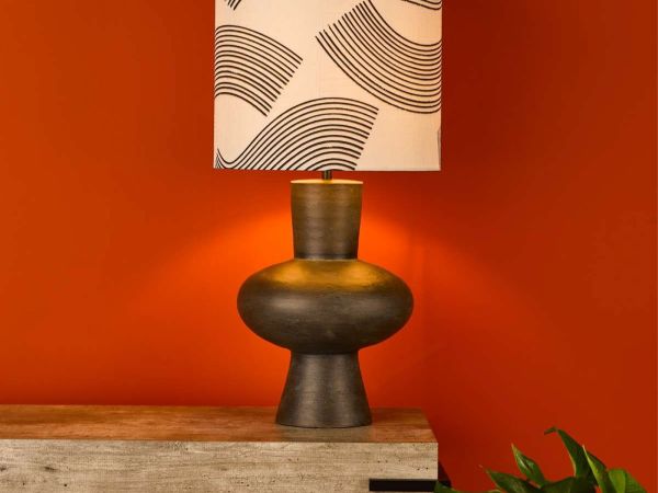 Miho Table lamp black/bronze with shade