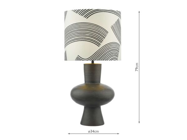 Miho Table lamp black/bronze with shade