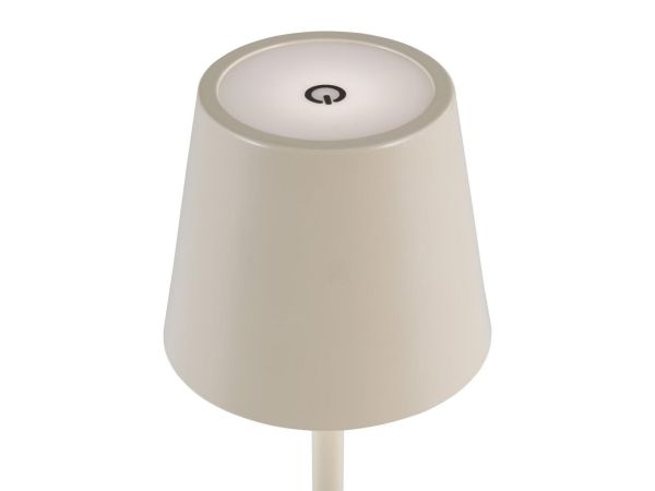 Derrick Rechargeable outdoor table lamp (satin taupe)