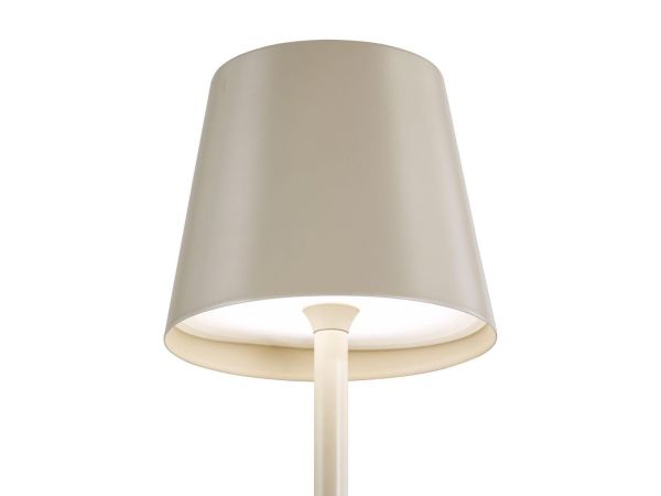 Derrick Rechargeable outdoor table lamp (satin taupe)