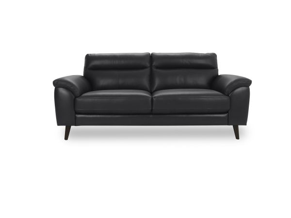 Jesper 3 seater sofa - type 35/Leather Look - Select your colour: 35/02 Florida Black 86658